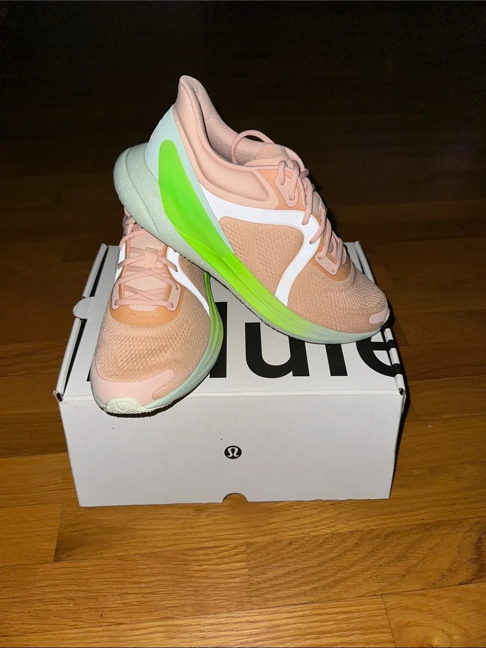 lululemon athletica BlissFeel Run Sneakers - Butter Pink/ Scream Green Light